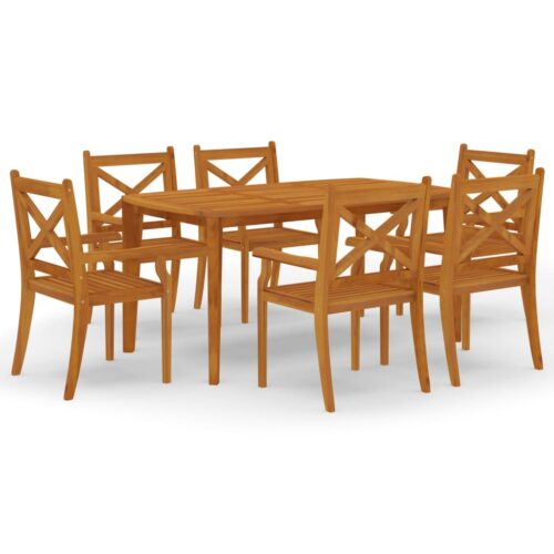 7-Piece Garden Dining Set Wood Timber Outdoor Patio Furniture Acacia