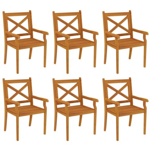 7-Piece Garden Dining Set Wood Timber Outdoor Patio Furniture Acacia - Image 7