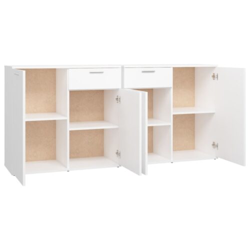 Sideboard White 160x36x75cm Engineered Wood - Image 8