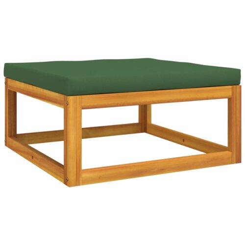 5-Piece Garden Lounge Set with Green Cushions Wood Timber Outdoor Patio Furniture - Image 5