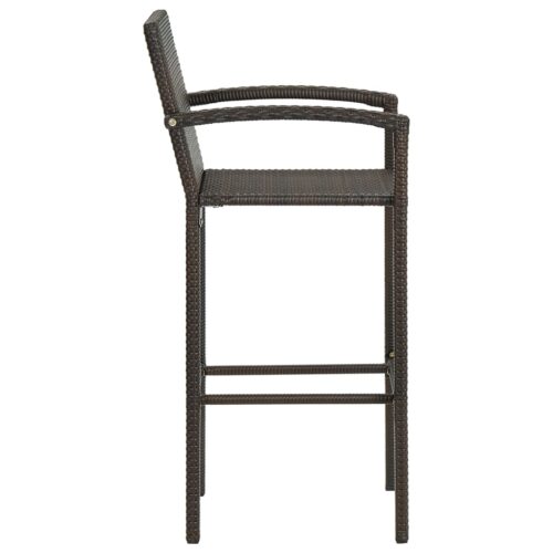 5-Piece Outdoor Bar Set Garden Patio Dining Stools Chairs Wicker Table Furniture - Image 6