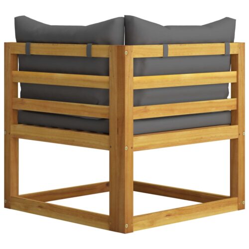 5-Piece Garden Lounge Set with Cushion Acacia Wood Timber Outdoor Patio Furniture - Image 7