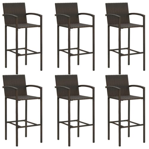 7-Piece Garden Bar Set Brown - Image 7