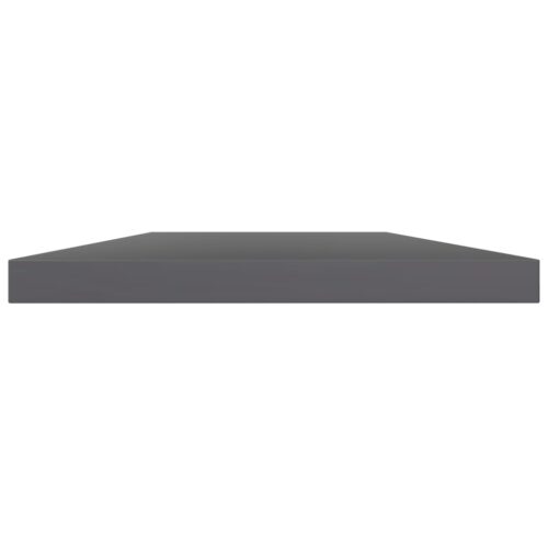 Bookshelf Boards 4pcs High Gloss Grey 40x20x1.5cm Engineered Wood - Image 3