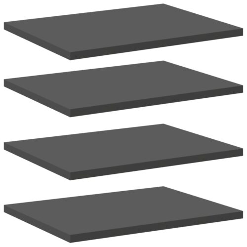 Bookshelf Boards 4pcs Grey 40x30x1.5cm Engineered Wood