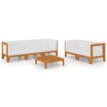 6-Piece Garden Lounge Set with Cushions Acacia Wood Timber Outdoor Patio Furniture