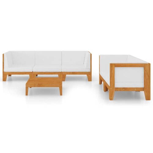 6-Piece Garden Lounge Set with Cushions Acacia Wood Timber Outdoor Patio Furniture - Image 3
