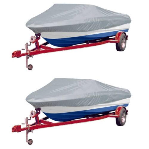 Boat Covers 2pcs Grey Length 488-564cm Width 239cm - Image 2