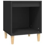 Bedside Cabinet Black 40x35x50cm Engineered Wood