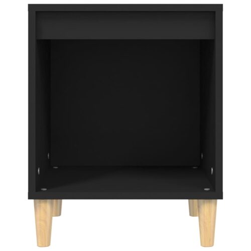 Bedside Cabinet Black 40x35x50cm Engineered Wood - Image 5