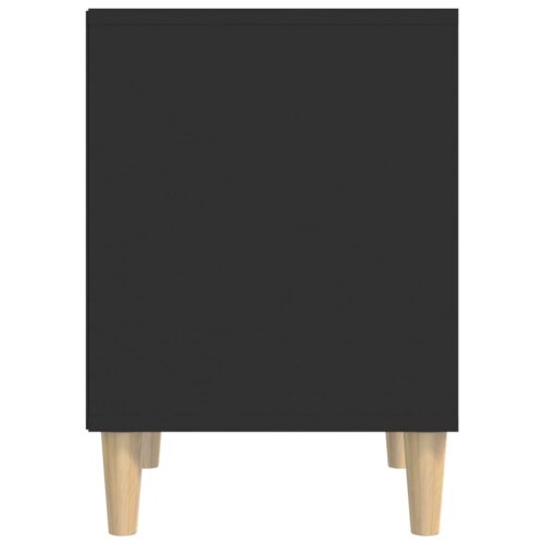 Bedside Cabinet Black 40x35x50cm Engineered Wood - Image 6