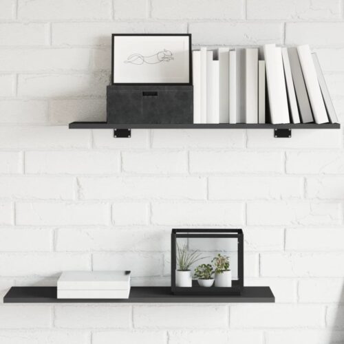 Bookshelf Boards 4pcs Grey 80x20x1.5cm Engineered Wood - Image 9