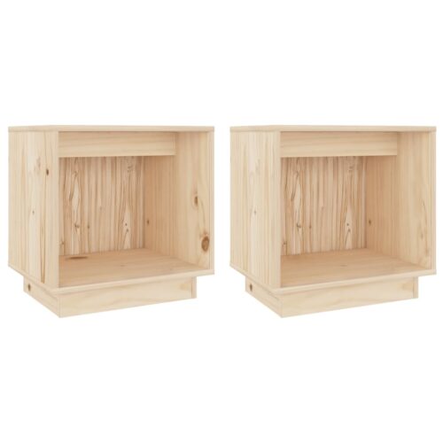 Bedside Cabinets 2pcs 40x30x40cm Solid Wood Pine