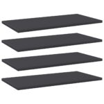 Bookshelf Boards 4pcs Grey 60x30x1.5cm Engineered Wood