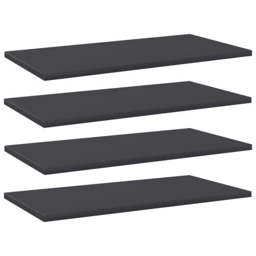 Bookshelf Boards 4pcs Grey 60x30x1.5cm Engineered Wood