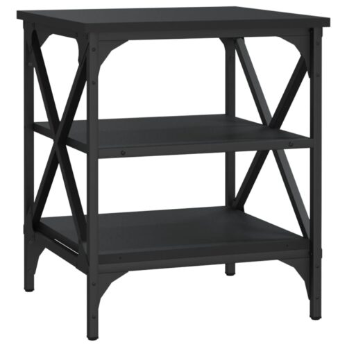 Side Table Black 40x42x50cm Engineered Wood - Image 2