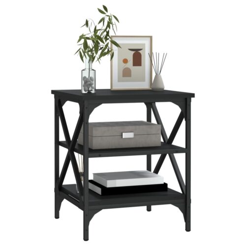 Side Table Black 40x42x50cm Engineered Wood - Image 4