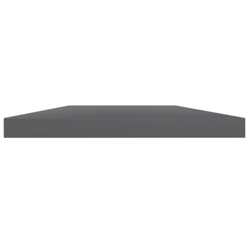 Bookshelf Boards 4pcs High Gloss Grey 100x20x1.5cm Engineered Wood - Image 3