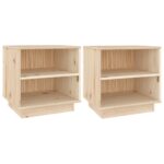 Bedside Cabinets 2pcs 40x34x40cm Solid Wood Pine