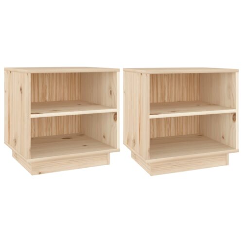 Bedside Cabinets 2pcs 40x34x40cm Solid Wood Pine