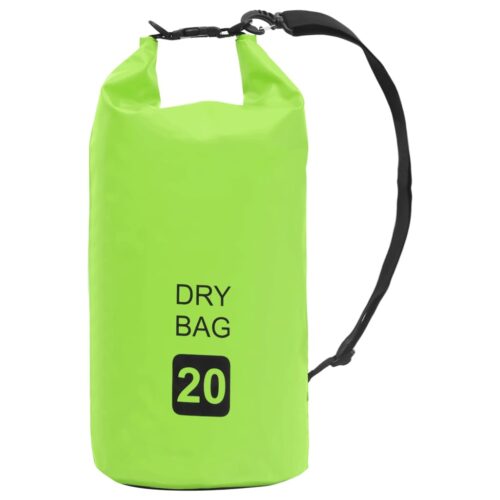 20L Zipper Dry Bag Waterproof Fishing Camping Boating Sport Sack Beach Storage Pack Green