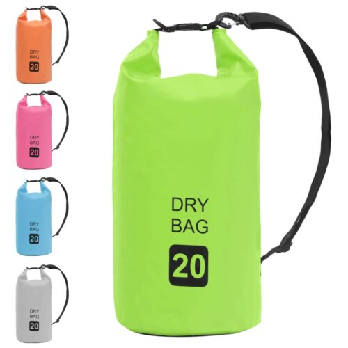 20L Zipper Dry Bag Waterproof Fishing Camping Boating Sport Sack Beach Storage Pack Green - Image 9