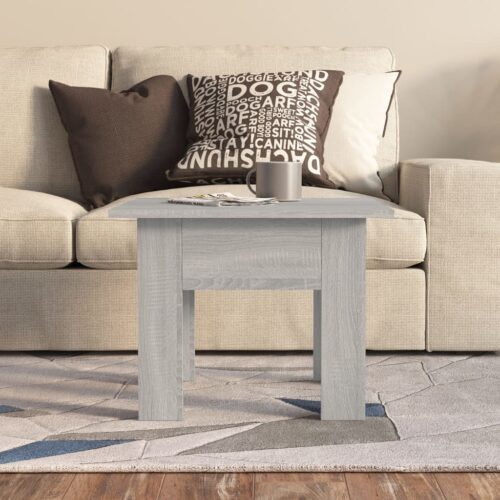 Coffee Table Grey Sonoma 55x55x42cm Engineered Wood - Image 3