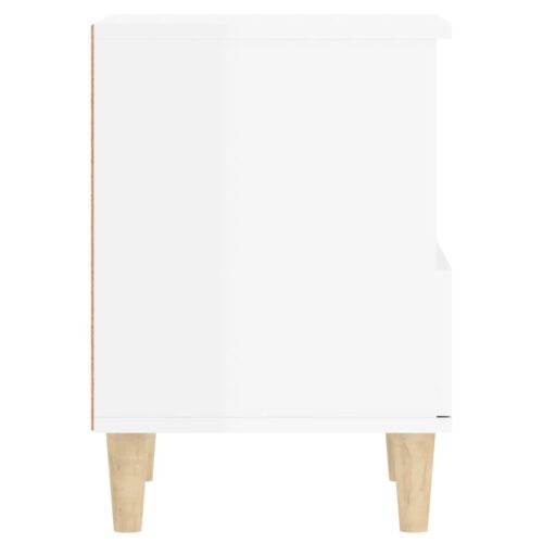 Bedside Cabinet High Gloss White 40x35x50cm - Image 8