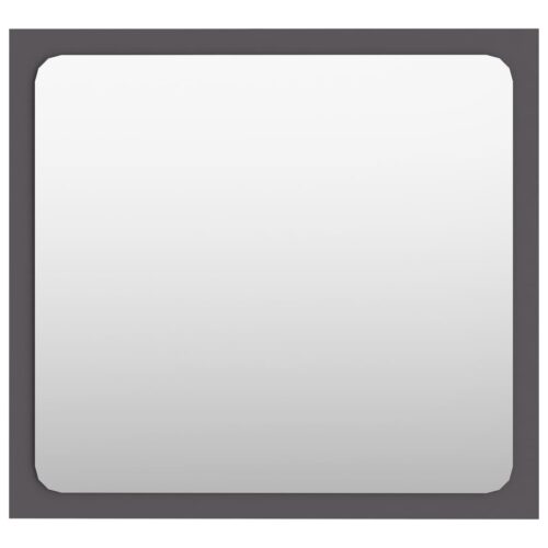Bathroommirror Grey 40x1.5x37cm Engineered Wood - Image 2