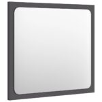 Bathroommirror Grey 40x1.5x37cm Engineered Wood