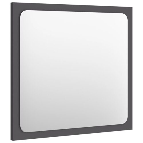 Bathroommirror Grey 40x1.5x37cm Engineered Wood