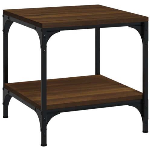 Side Tables 2pcs Brown Oak 40x40x40cm Engineered Wood - Image 5