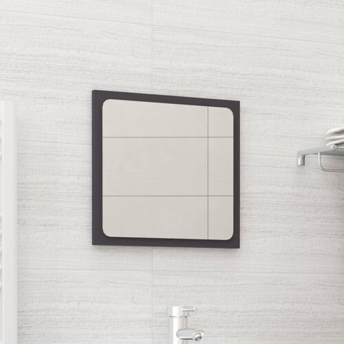 Bathroommirror Grey 40x1.5x37cm Engineered Wood - Image 6