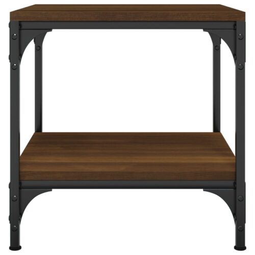 Side Tables 2pcs Brown Oak 40x40x40cm Engineered Wood - Image 6