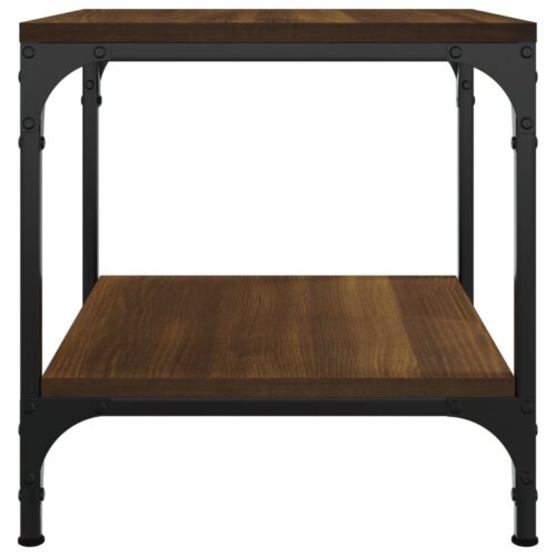 Side Tables 2pcs Brown Oak 40x40x40cm Engineered Wood - Image 7
