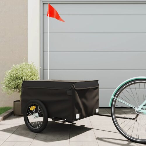 Bike Trailer Black 45 kg Iron - Image 12