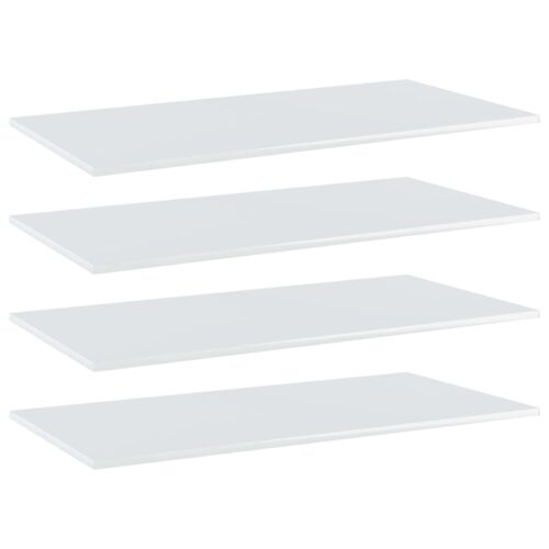 Bookshelf Boards 4pcs High Gloss White 80x30x1.5cm Engineered Wood - Image 6