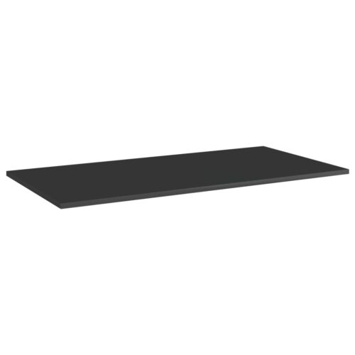 Bookshelf Boards 4pcs High Gloss Black 80x30x1.5cm Engineered Wood - Image 2