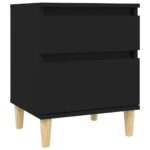 Bedside Cabinet Black 40x35x50cm