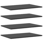 Bookshelf Boards 4pcs Grey 60x40x1.5cm Engineered Wood