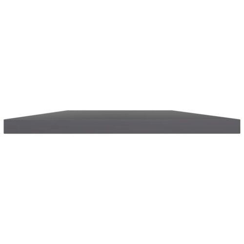 Bookshelf Boards 4pcs High Gloss Grey 60x40x1.5cm Engineered Wood - Image 3