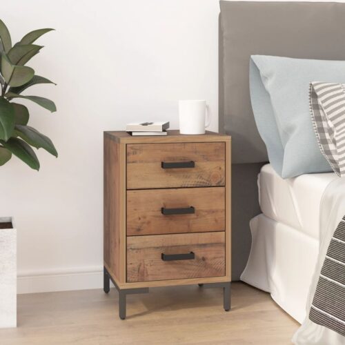 Bedside Cabinet Brown 40x30x55cm Solid Pinewood - Image 10