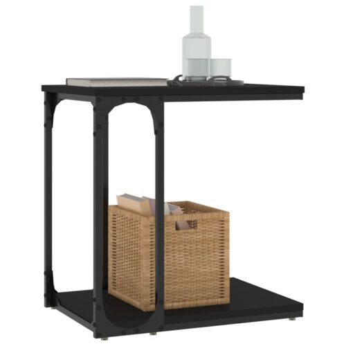 Side Table Black 50x35x52cm Engineered Wood - Image 4