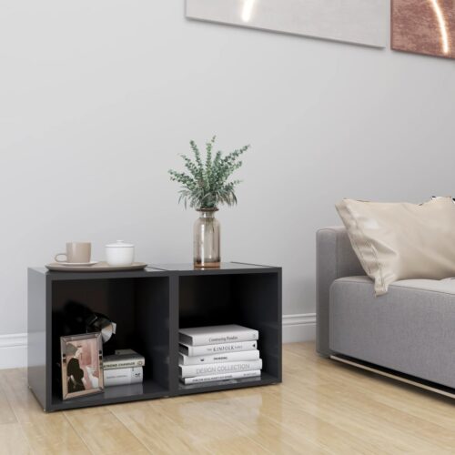 TV Cabinets 2pcs Grey 37x35x37cm Engineered Wood - Image 7