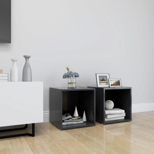 TV Cabinets 2pcs Grey 37x35x37cm Engineered Wood - Image 10