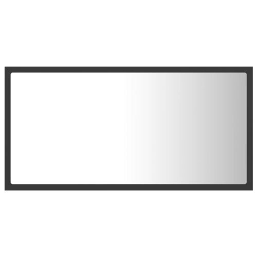 LED Bathroom Mirror Grey 80x8.5x37cm Acrylic - Image 7