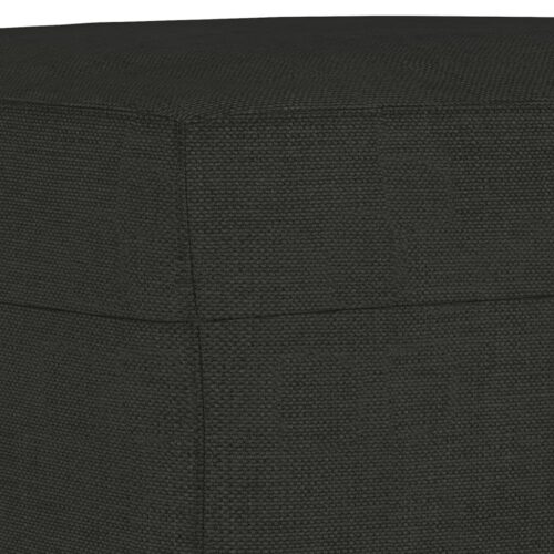 Footstool Black 70x55x41cm Fabric - Image 5