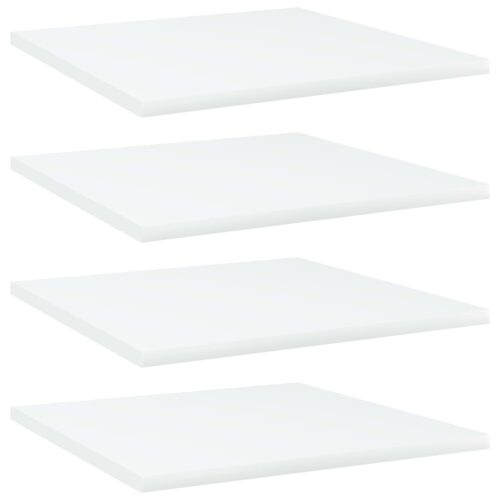 Bookshelf Boards 4pcs White 40x40x1.5cm Engineered Wood