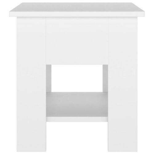 Coffee Table White 40x40x42cm Engineered Wood - Image 5