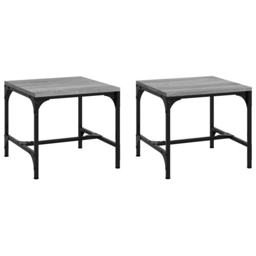 Side Tables 2pcs Grey Sonoma 40x40x35cm Engineered Wood